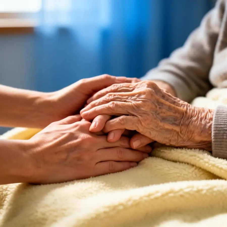 Hands held with care